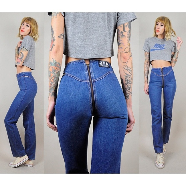 BILLIONS Custom butt lifting jeans slimfit womens casual wear open crotch jeans