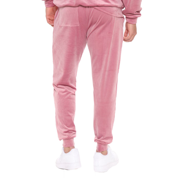 BILLIONS OEM premium men velour tracksuit unisex pink blank velour tracksuit