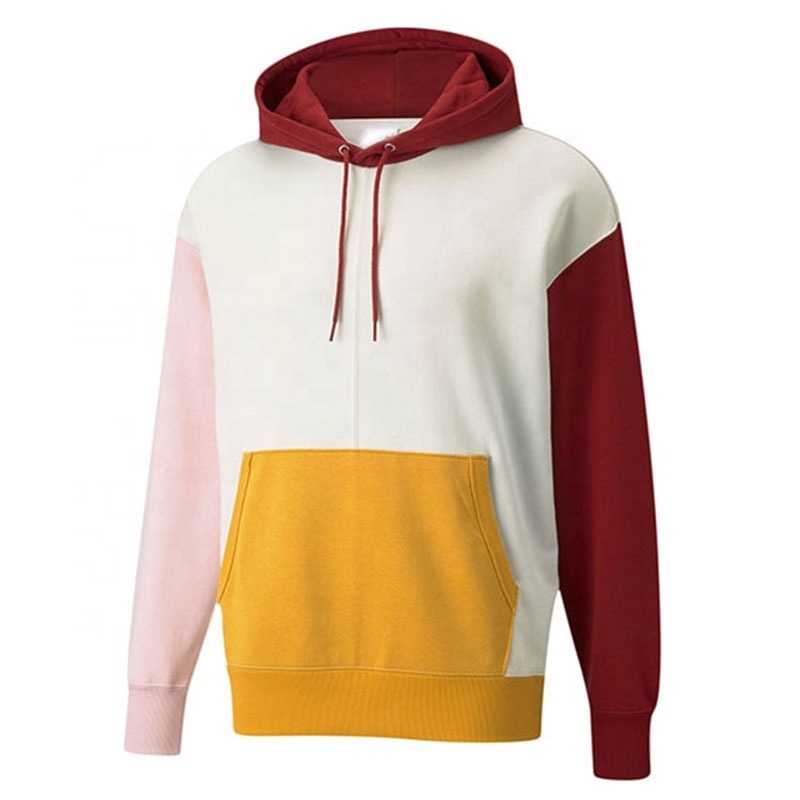 Custom multi color hoodie all color blank hoodie with different colored sleeves