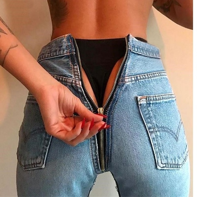 BILLIONS Custom sexy skinny girls tight jeans women open crotch jeans