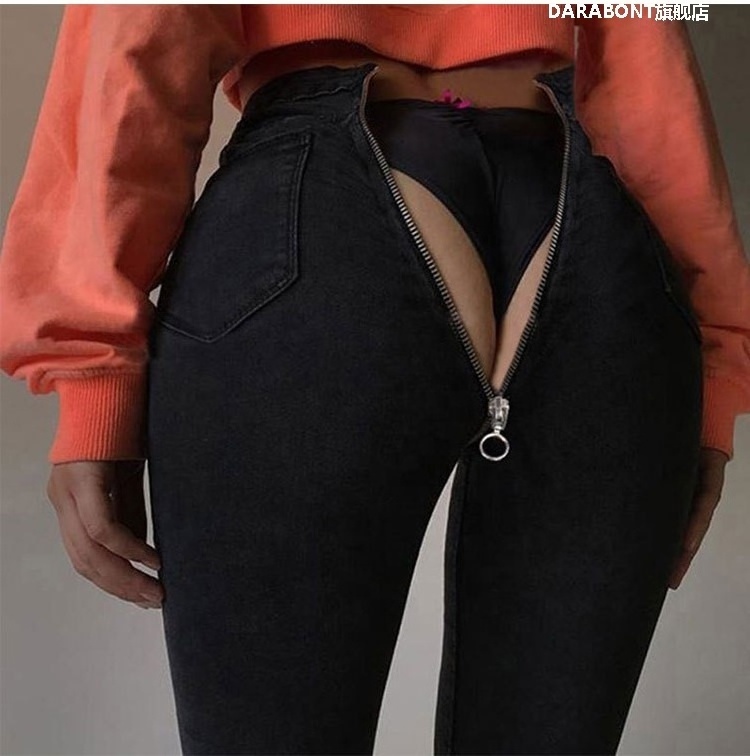 BILLIONS Custom sexy skinny girls tight jeans women open crotch jeans