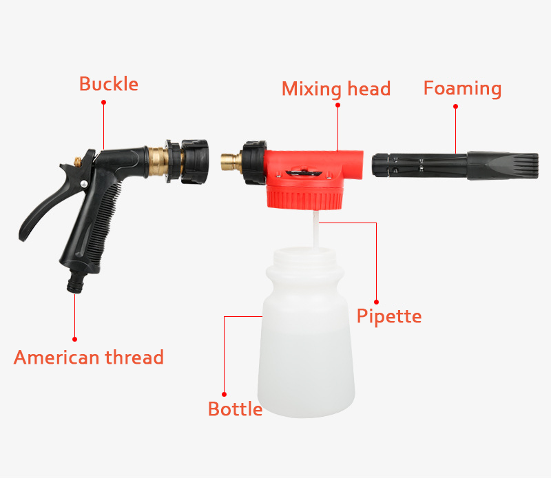 East Car Washer Snow Foam Cannon Lance by Pressure, Car Cleaning Tools Washing Spray Gun/Nozzle#