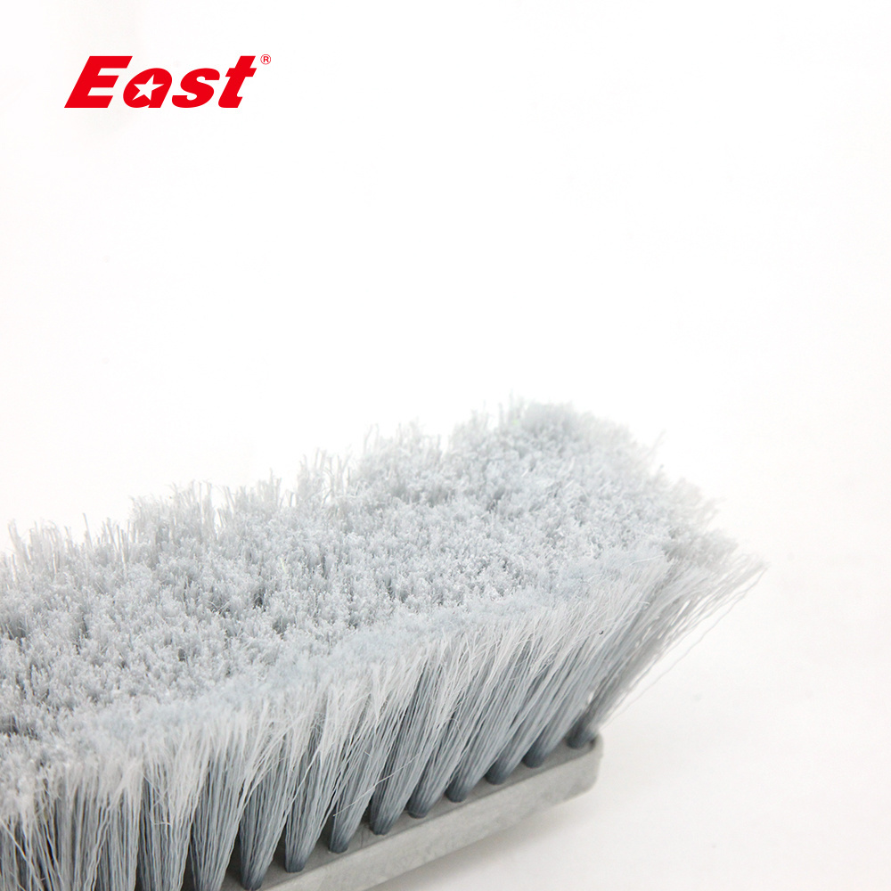 Outdoor Iron Handle Plastic Fiber Floor Cleaning Brush Push Broom