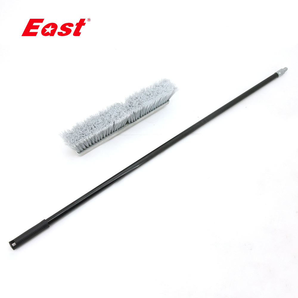 Outdoor Iron Handle Plastic Fiber Floor Cleaning Brush Push Broom