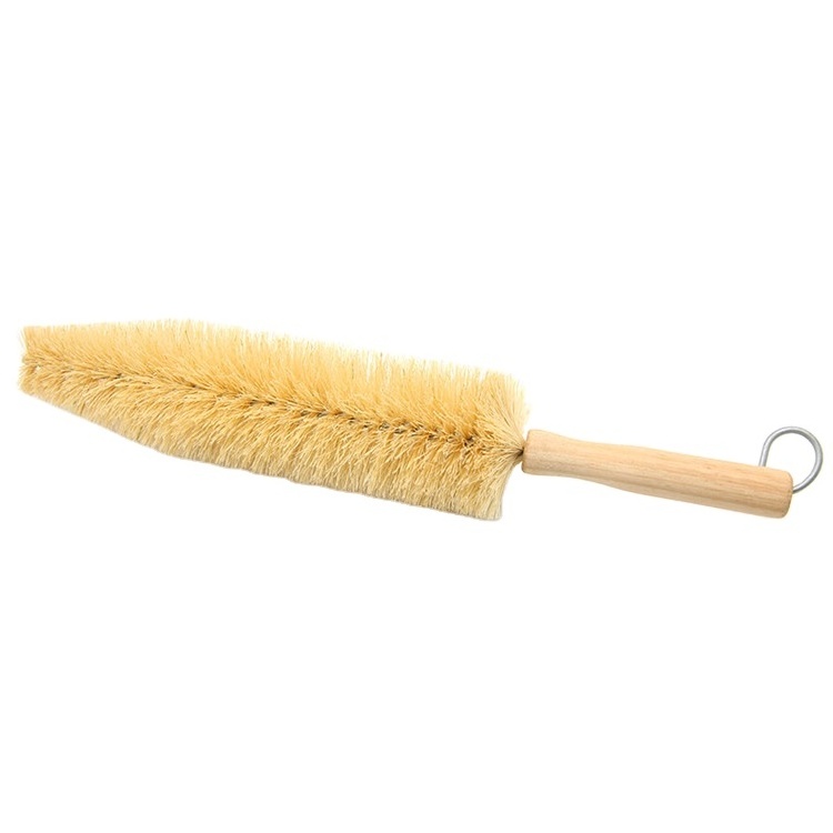 plastic car cleaning wheel brush with wooden handle