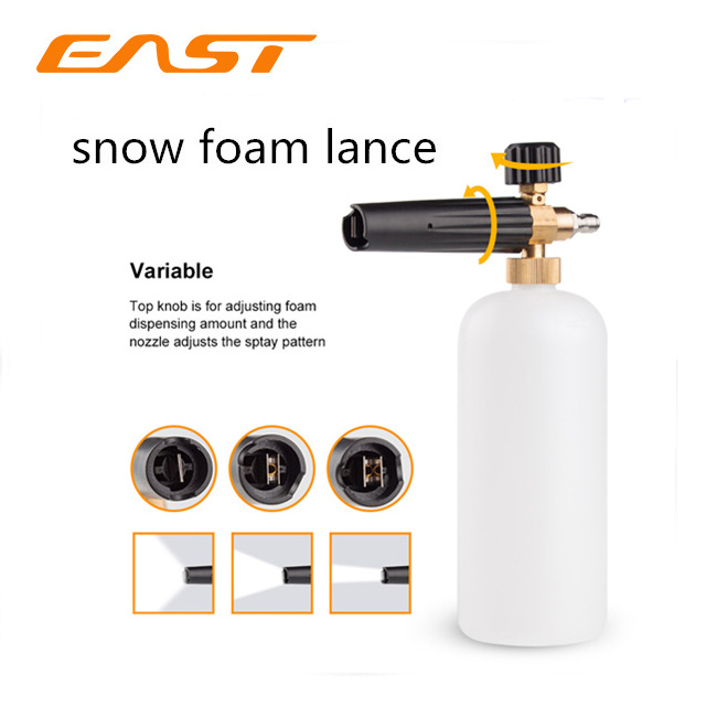 EAST Adjustable Foam Cleaner Car Snow Foam Cannon Lance, Car Wash Pressure Washer Spray Gun/Nozzle With 1/4