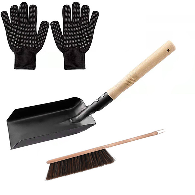 Household Stove 3 Pieces Fireplace Tools Set For Cleaning Fireplace Dust