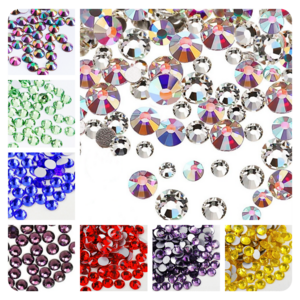 Sale SS3-SS50 Colorful Non Hotfix Rhinestones Glitter Crystal Glue On Strass Diamond Rhinestones For Garment Nail art Decoration