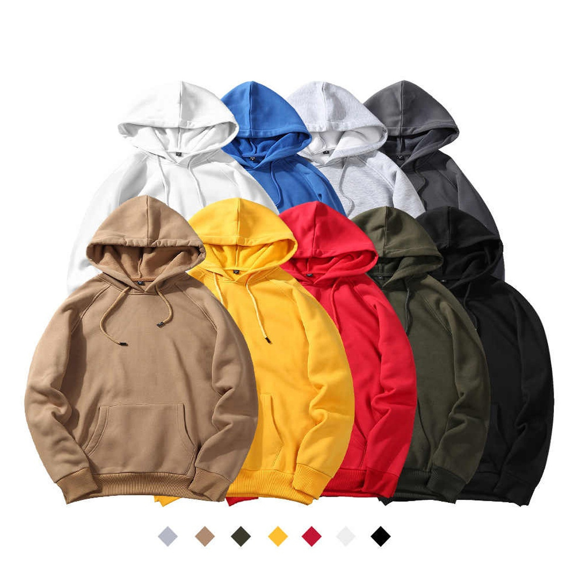 Custom Men Stacked Tracksuits Streetwear Hoodies Two Piece Sets Cargo Joggers Hooded Sweatshirt Track Suit