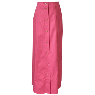 High Quality Casual Long Skirt for Women Wholesale Long Length Elegant Skirt Buttons up