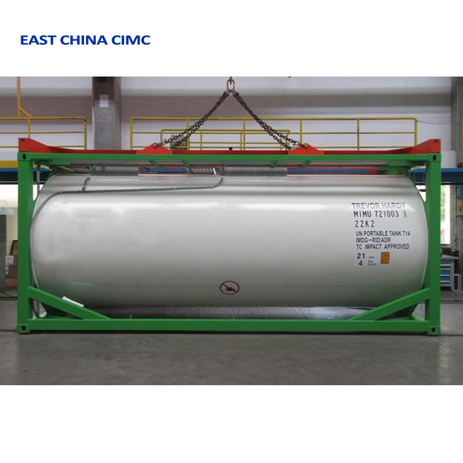 20FT ISO Chemical Tank Container Tanker For Sulfuric Acid Transport With LR BV