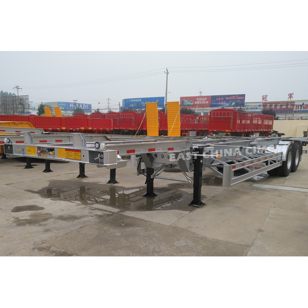 EAST CHINA CIMC 3 Axles 12 Wheels 20ft 40ft 53ft Storage Container Carrier Shipping Container House Truck Trailer