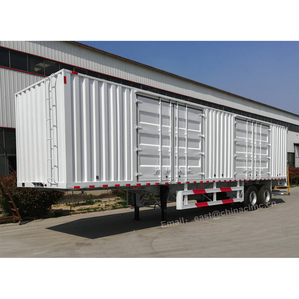 12m Long Enclosed Dry Van Cargo Truck Trailer 40ft Container Enclosed Van Box Trucks Trailer Transporting Bulk Cargo