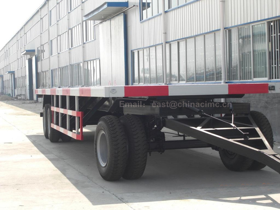 20ft container chassis low bed baggage truck airport  ATV ca rluggage trailer