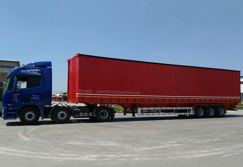 Side curtain type 45ft box semi trailer for sale shipping container twist lock s shape hooks heavy duty truck parts