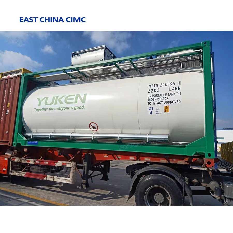 20FT ISO Chemical Tank Container Tanker For Sulfuric Acid Transport With LR BV