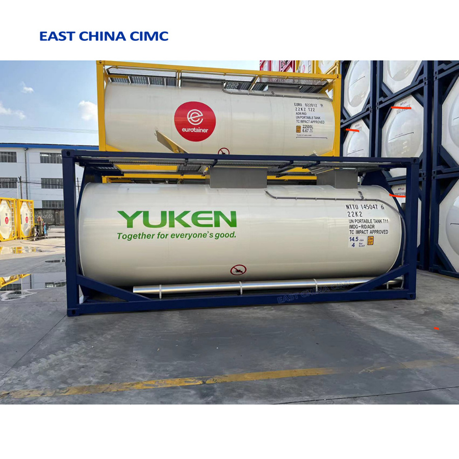 20FT ISO Chemical Tank Container Tanker For Sulfuric Acid Transport With LR BV