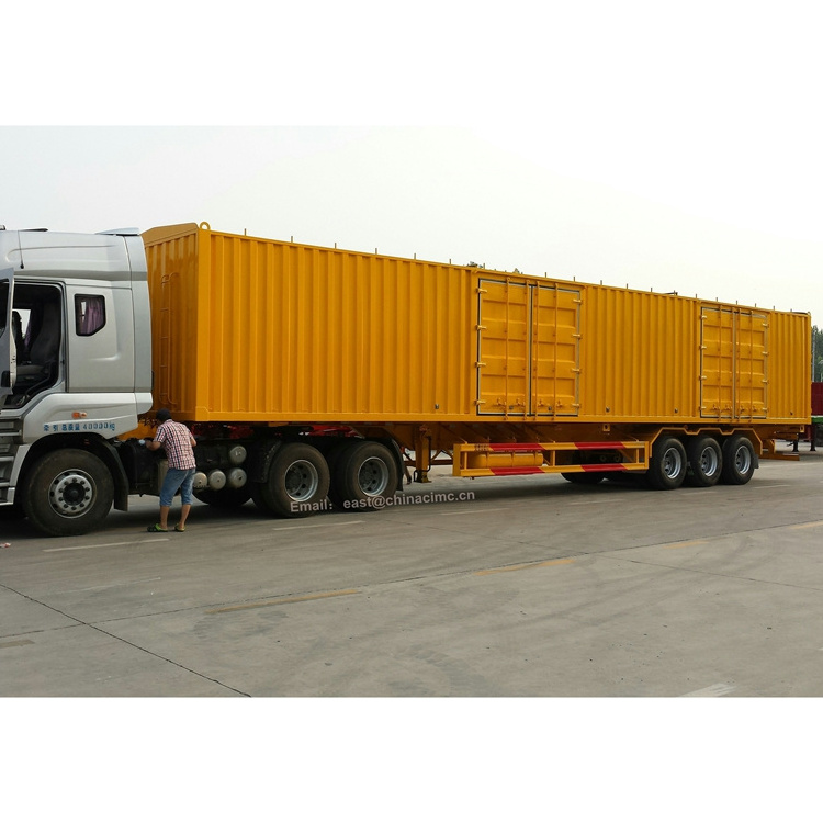 12m Long Enclosed Dry Van Cargo Truck Trailer 40ft Container Enclosed Van Box Trucks Trailer Transporting Bulk Cargo