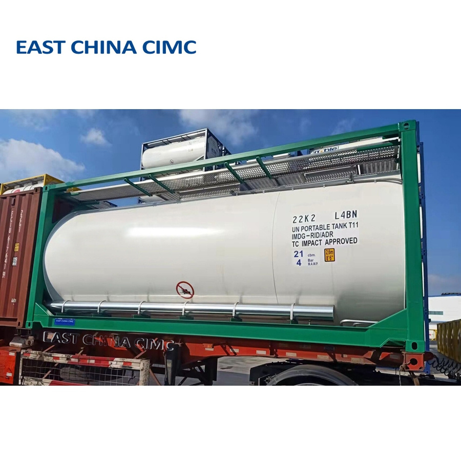 20ft ISO Tank Container For Concentrated Sulfuric Acid and Hydrochloric Acid