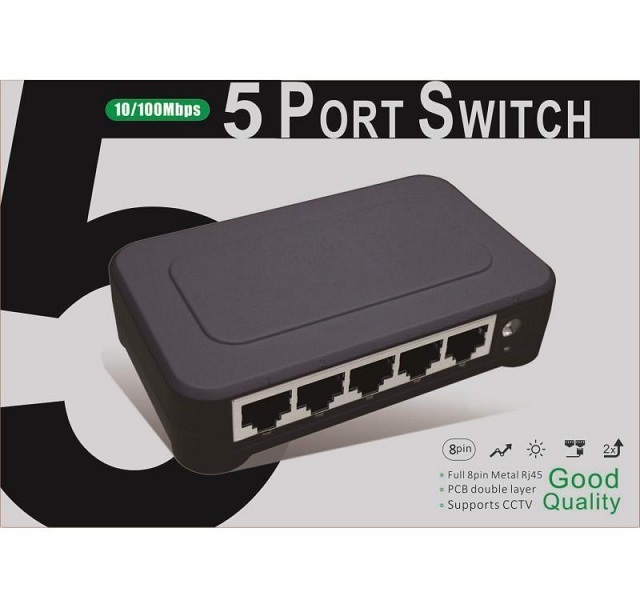 High Quality 5ports  100M Poe Switch 5v /12V/24V/48V ethernet switch for CCTV IP Camera