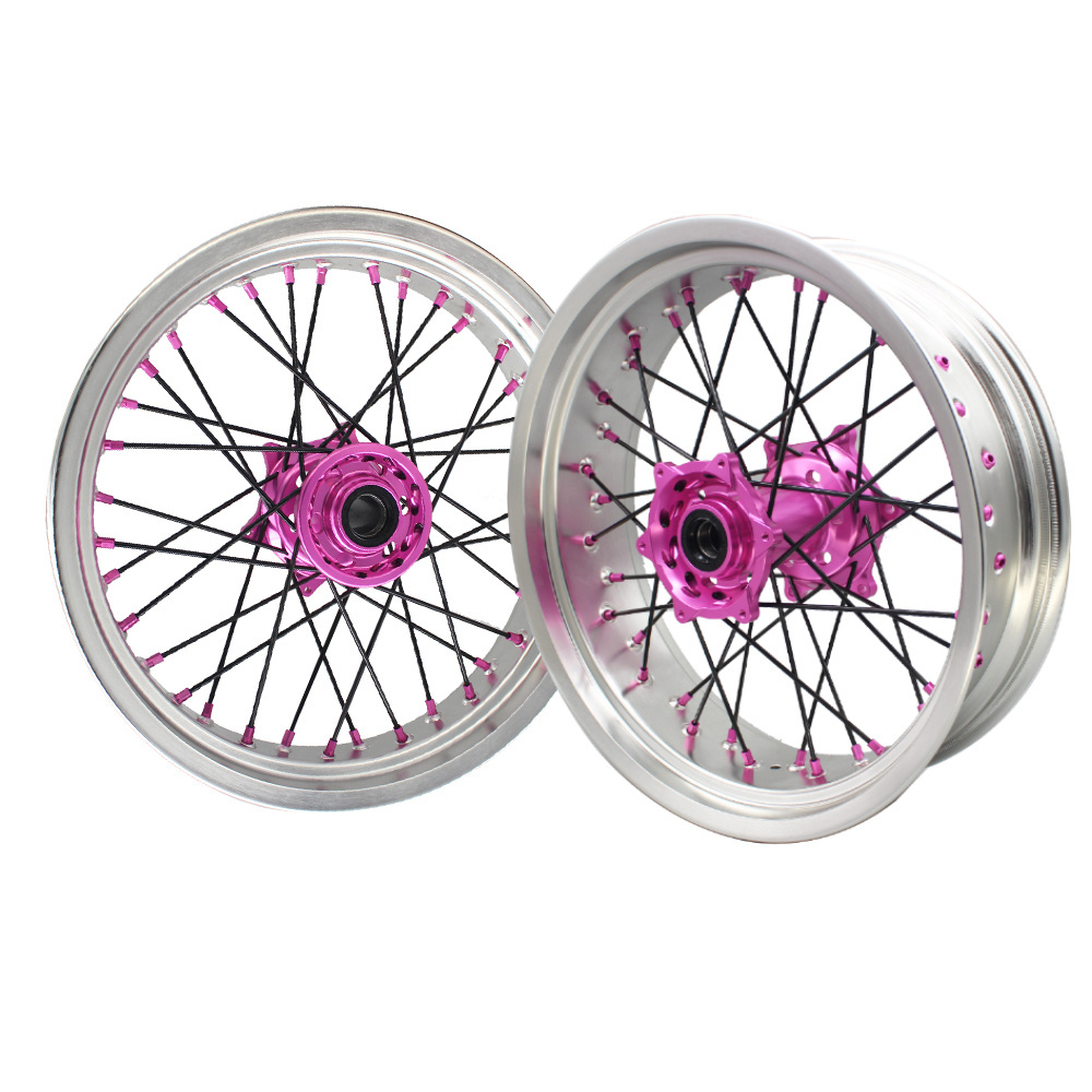 17 Inch 36 Spokes Anodization Aluminum Alloy Motorcycle Wheels Supermoto Wheels For KTM  EXC SXF SX 250 300 450