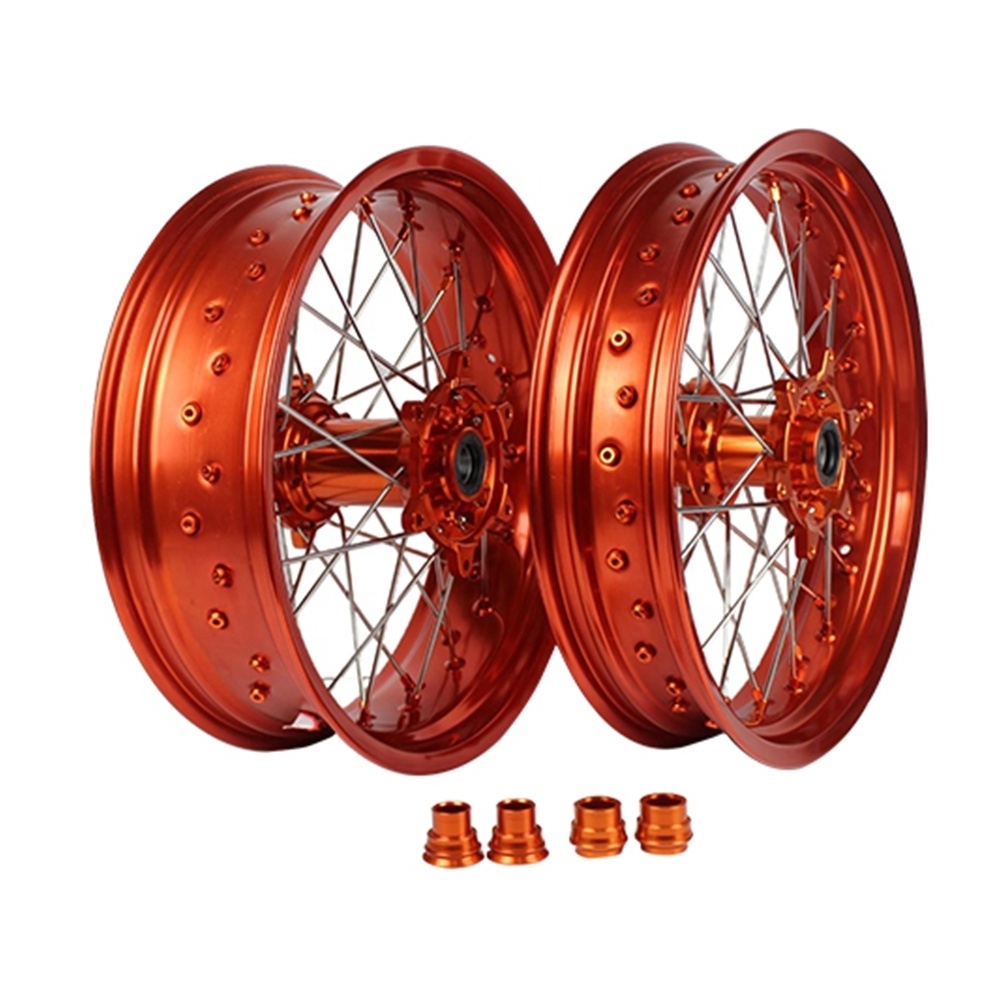 EXC 125cc 200cc 250cc wheels 17 inch supermoto dirt bike wheel parts for KTM MOQ 1set