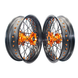 17 Inch 36 Spokes Anodization Aluminum Alloy Motorcycle Wheels Supermoto Wheels For KTM  EXC SXF SX 250 300 450