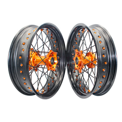 17 Inch 36 Spokes Anodization Aluminum Alloy Motorcycle Wheels Supermoto Wheels For KTM EXC SXF SX 250 300 450 BestSuppliers