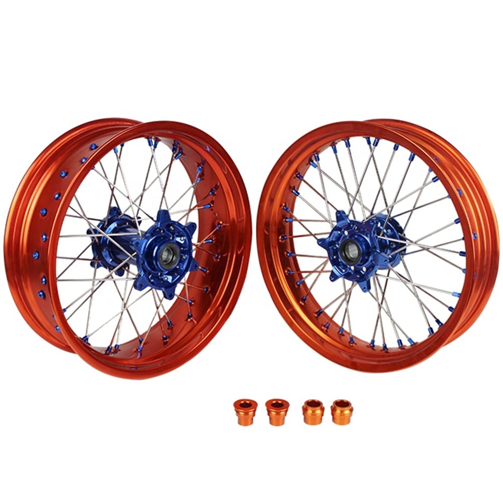 EXC 125cc 200cc 250cc wheels 17 inch supermoto dirt bike wheel parts for KTM MOQ 1set