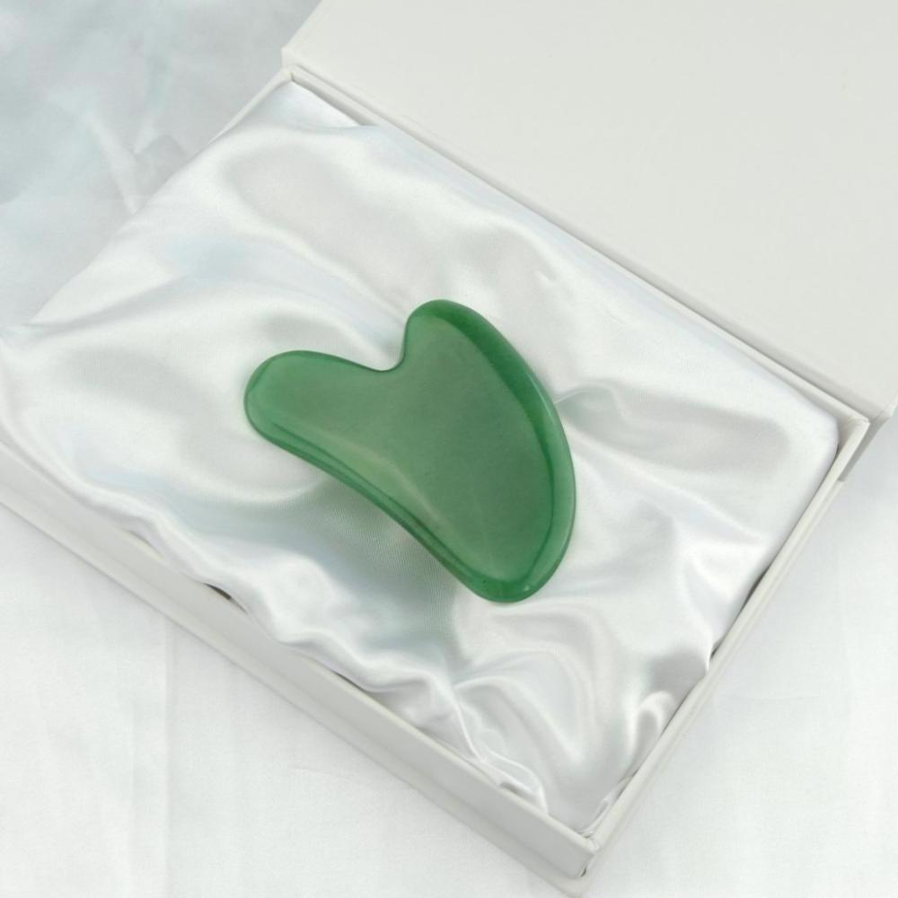 Beauty Massager Jade Roller Gua Sha Set Skincare Custom Logo Green 100% Natural Jade Stone Stainless Steel Jade Roller 10 Pcs