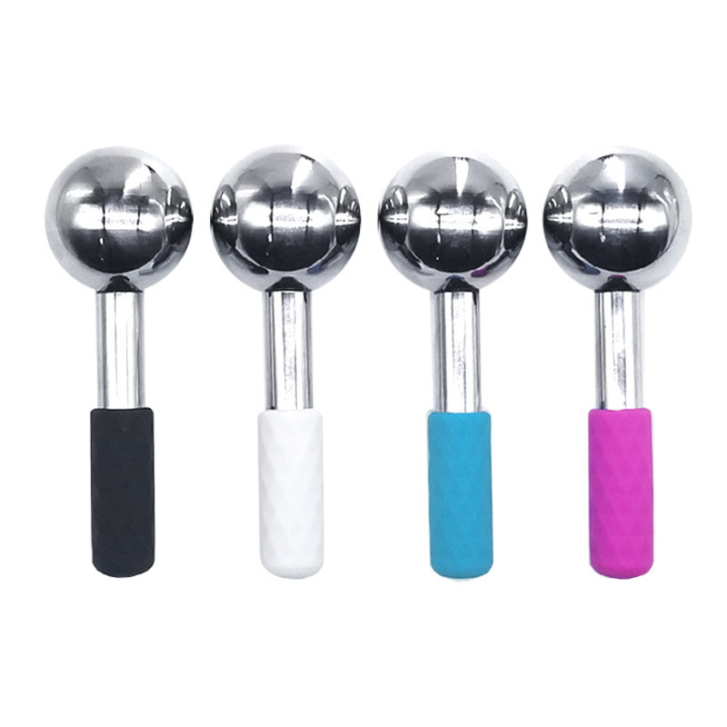 Beauty Facial Ice Roller Cooling Globe Massage Ball Stainless Steel Facial Ice Globes for Face