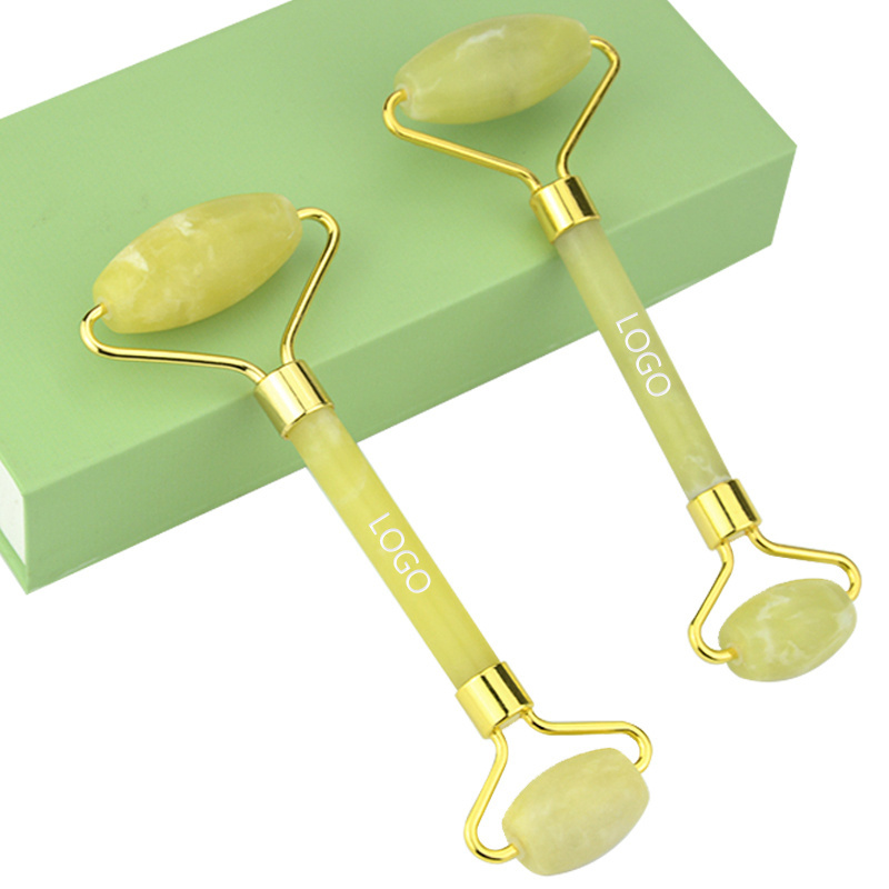 Factory 3d green Jade roller guasha facial massager Xiuyan jade roller gua sha