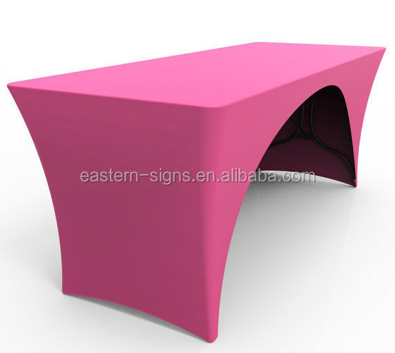 Tension Fabric Table Cover with Open Back