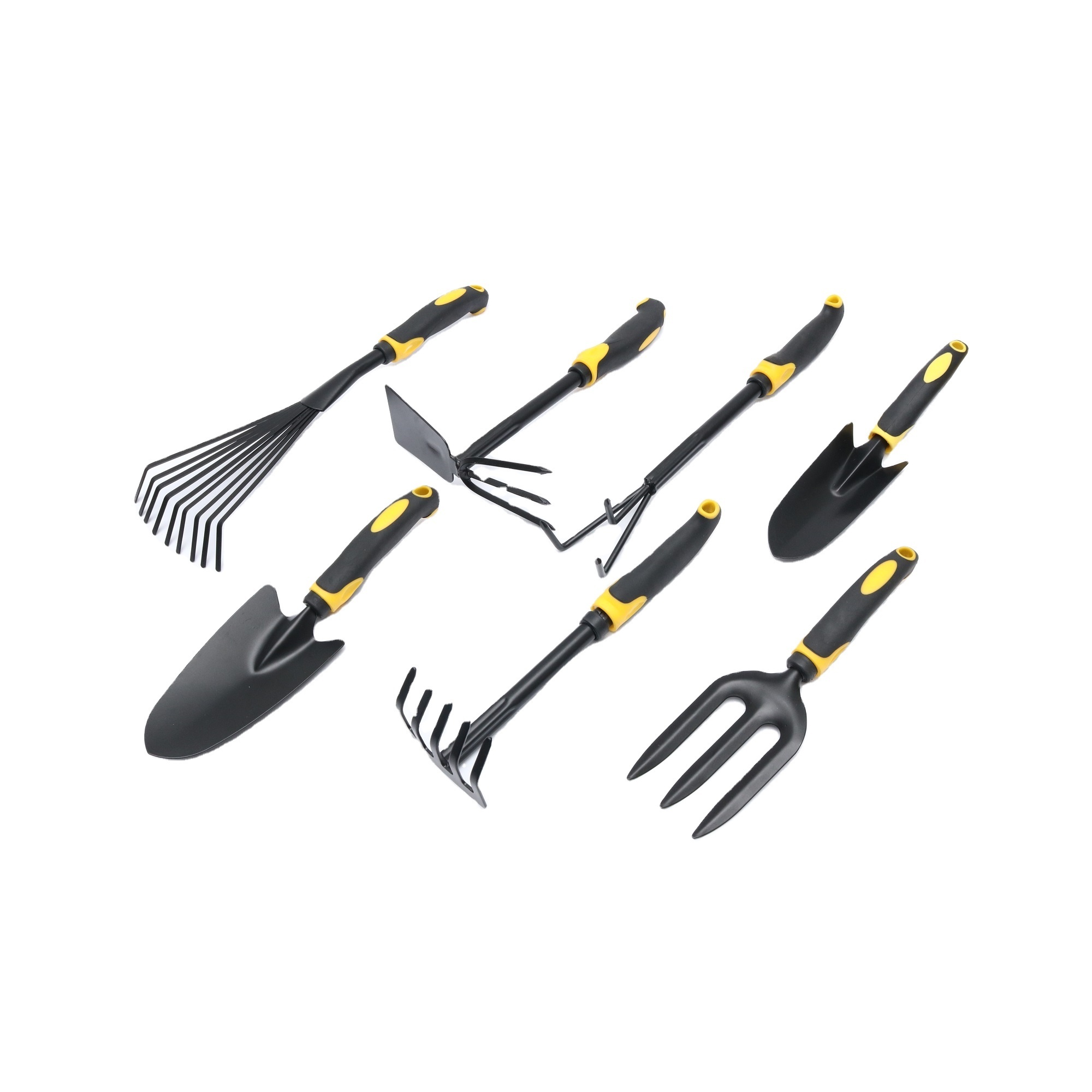 7 In 1 Garden Succulent Plant Hand Tools Set Potted Digging Tool Kit Iron Shovel Rake Fork Hoe Claw With Plastic Handle