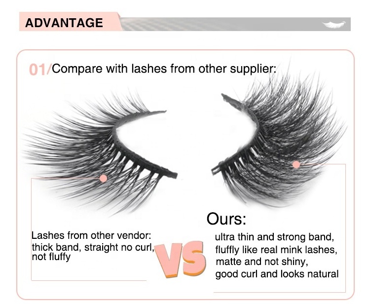 Wholesale Full Strip Lashes faux mink eyelashes with custom lashbox packaging