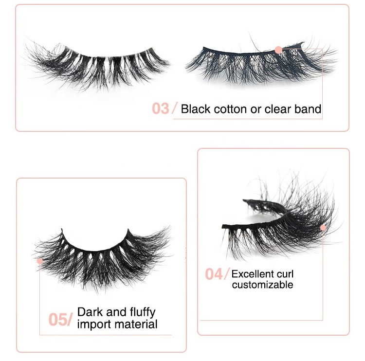 Wholesale Full Strip Lashes faux mink eyelashes with custom lashbox packaging