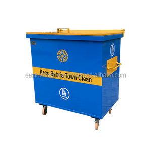 Metal Garbage Container 800 Litre with Wheels Waste Bin Large Trash Bin