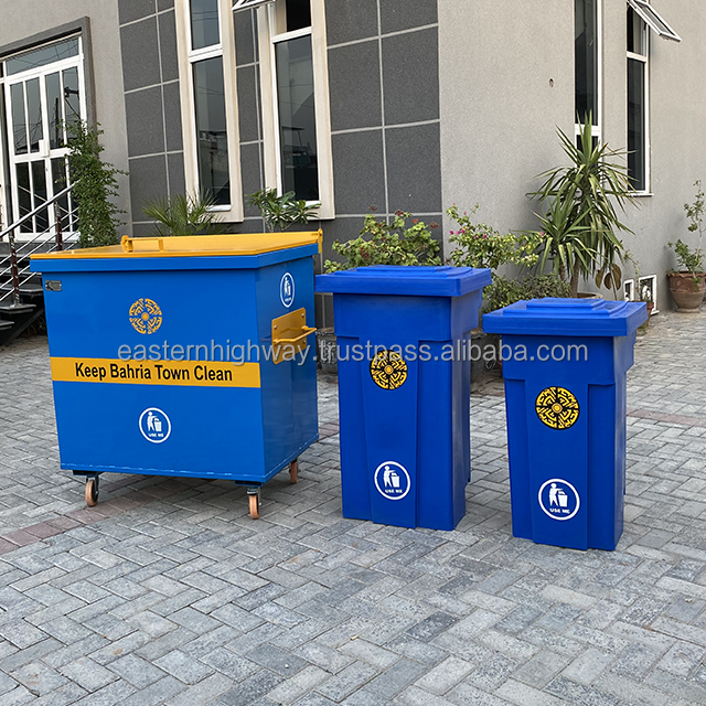 Metal Garbage Container 800 Litre with Wheels Waste Bin Large Trash Bin