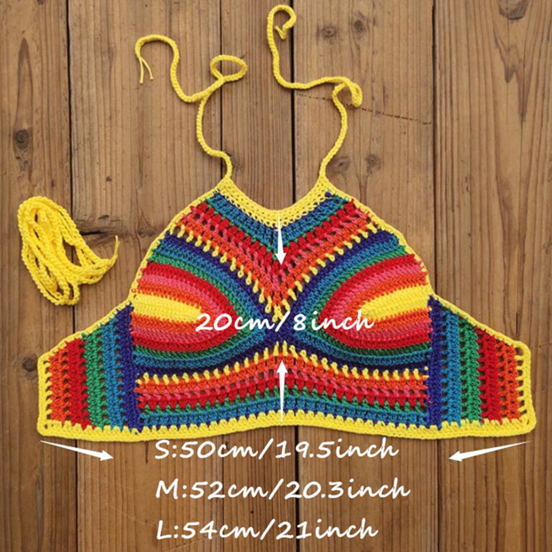 Custom Swimwear Beach Top Tank Crochet Vest Womens Bikini Top Crochet Swimsuits Bikini Sweater