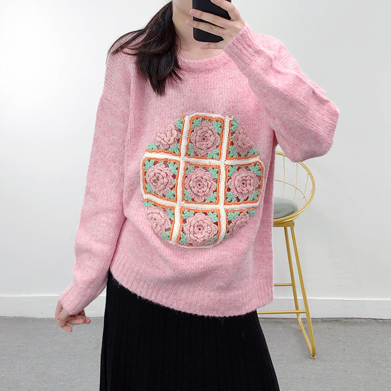 Sweater Customization Knitwear Design Ladies Knit Wear Woman Winter Pullover Crochet Sweater