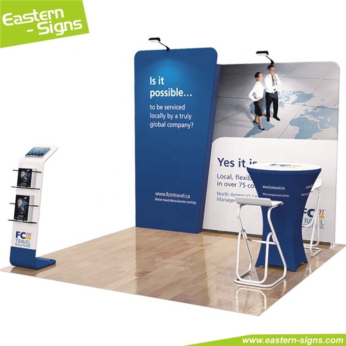 Portable aluminum 3x3 size modular exhibition stand trade show booth for advertising