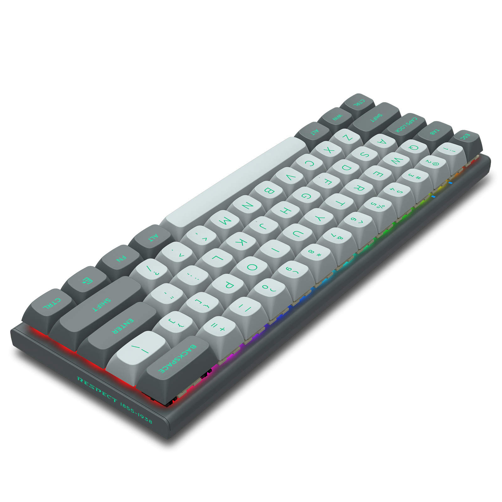 Compatible 60%  RGB PBT Double-shot keycaps  Keyboard Rapid Trigger 8K Reporting Rate   Magnetic Switch   Gaming Keyboard