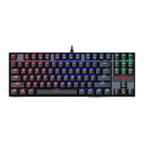 Redragon 87 Keys K552 Mechanical Gaming Keyboard RGB LED Rainbow Backlit Wired Keyboard with Red Switches for Windows Gaming PC