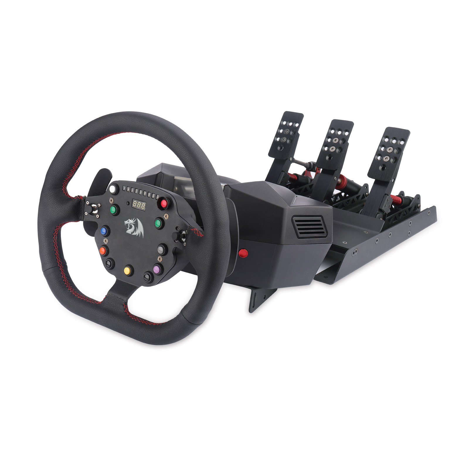 Car Racing Simulator Racing Wheel Control Box  Pedal PC Set