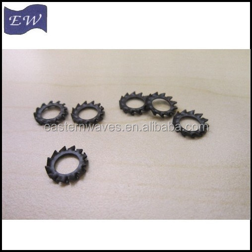 M6 black serrated lock washers (DIN6798A)