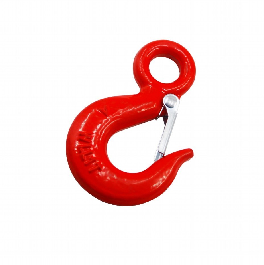 Alloy steel eye hook safety latch