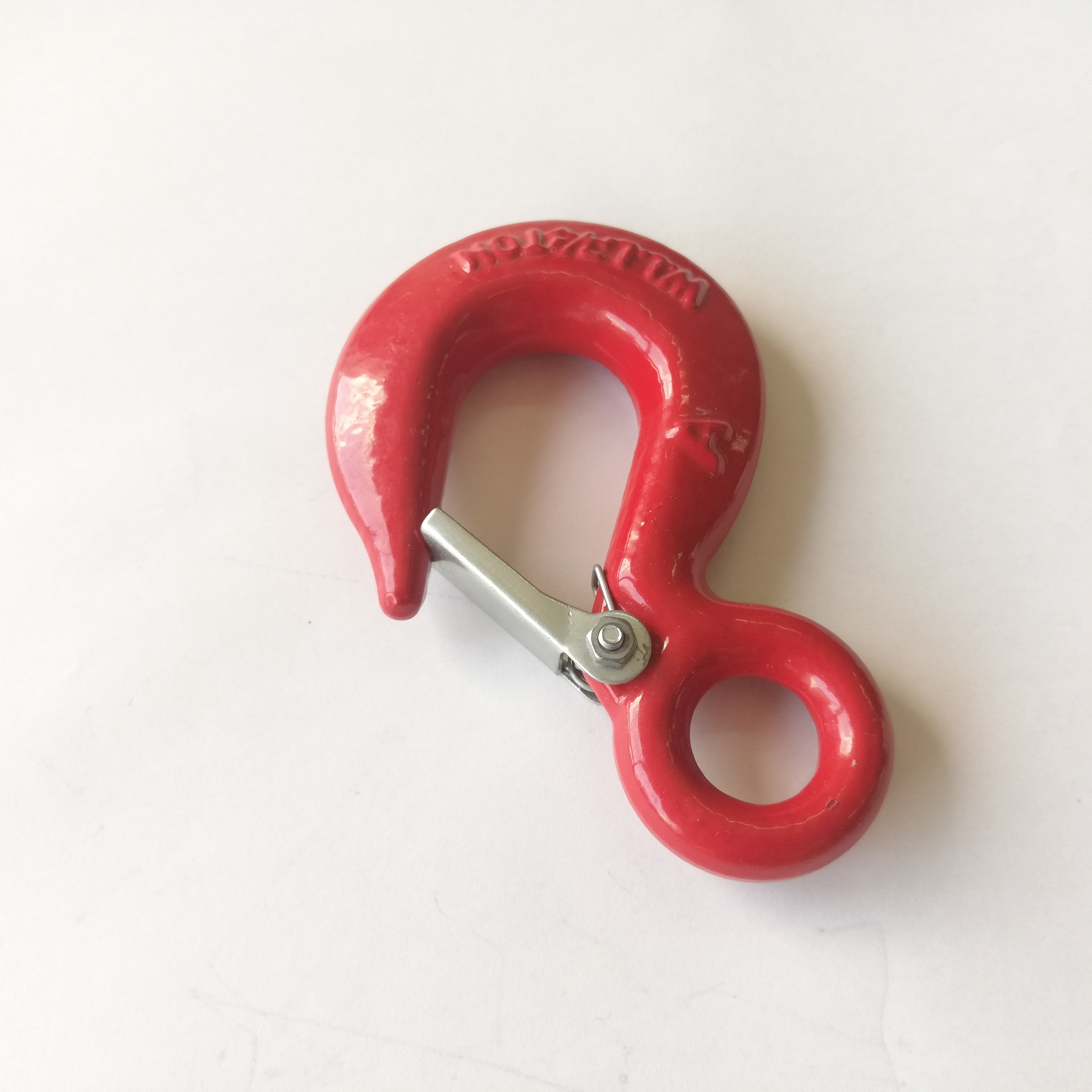 Alloy steel eye hook safety latch