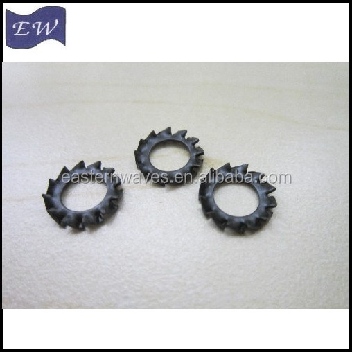 M6 black serrated lock washers (DIN6798A)