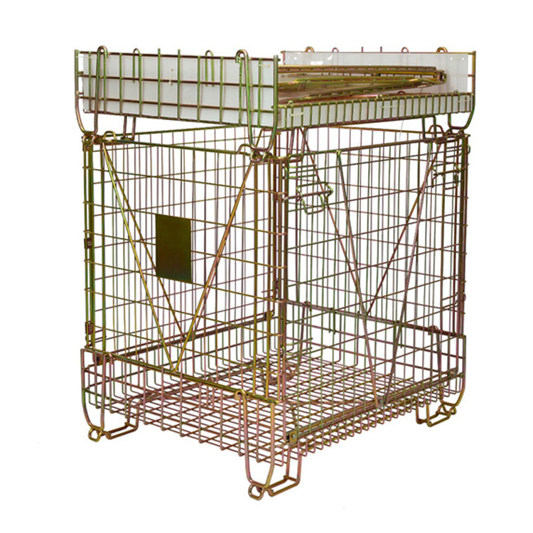 Metal wire firewood mesh galvanized storage crate for storage