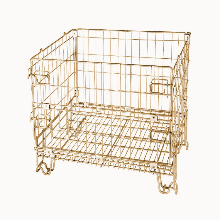 Metal wire firewood mesh galvanized storage crate for storage